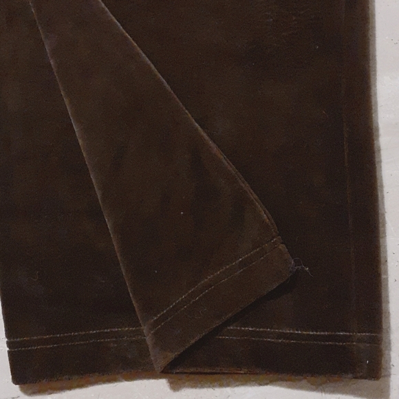Pants Velour Y2K Chocolate Brown  Straight Leg  by Style & Co.   Medium - Picture 4 of 4